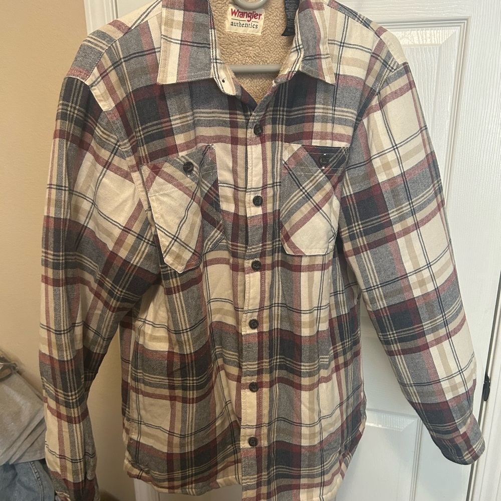 Flannel jacket with Sherpa